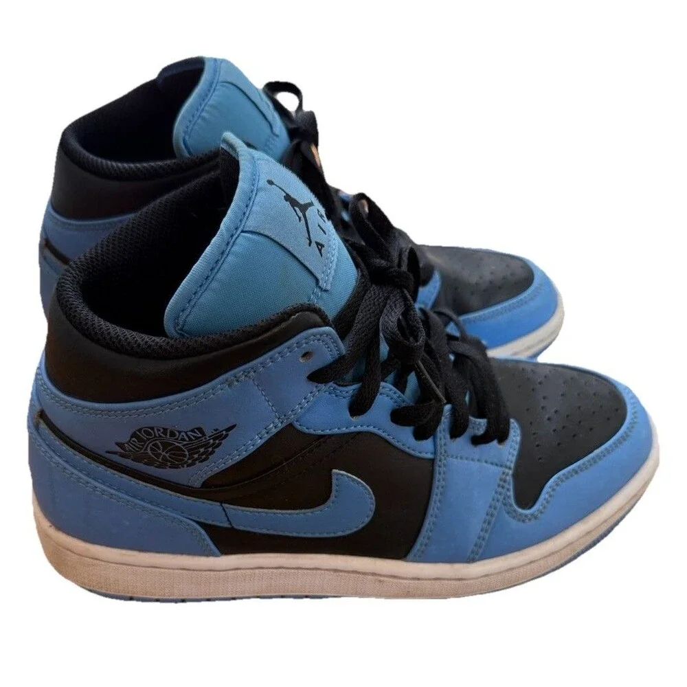 Nike Air Jordan 1 Mid VJ Sneakers University Blue/ Black US Size 7 DQ8426-401